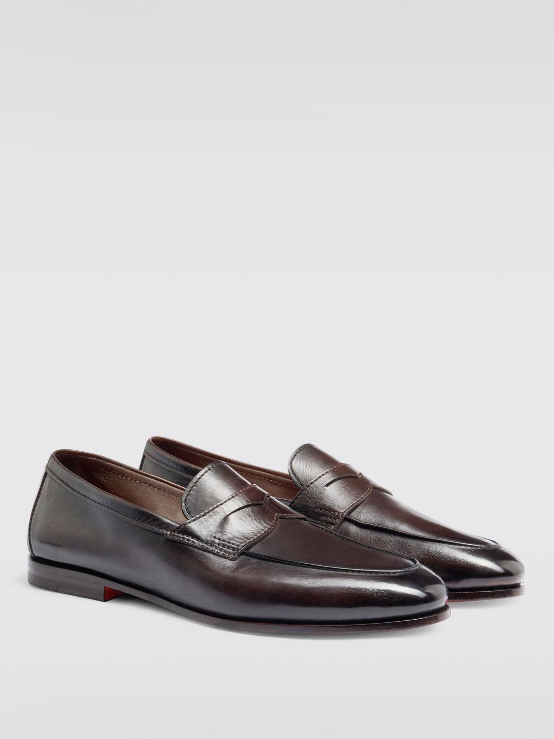 Mens Leather Slip-On Loafers