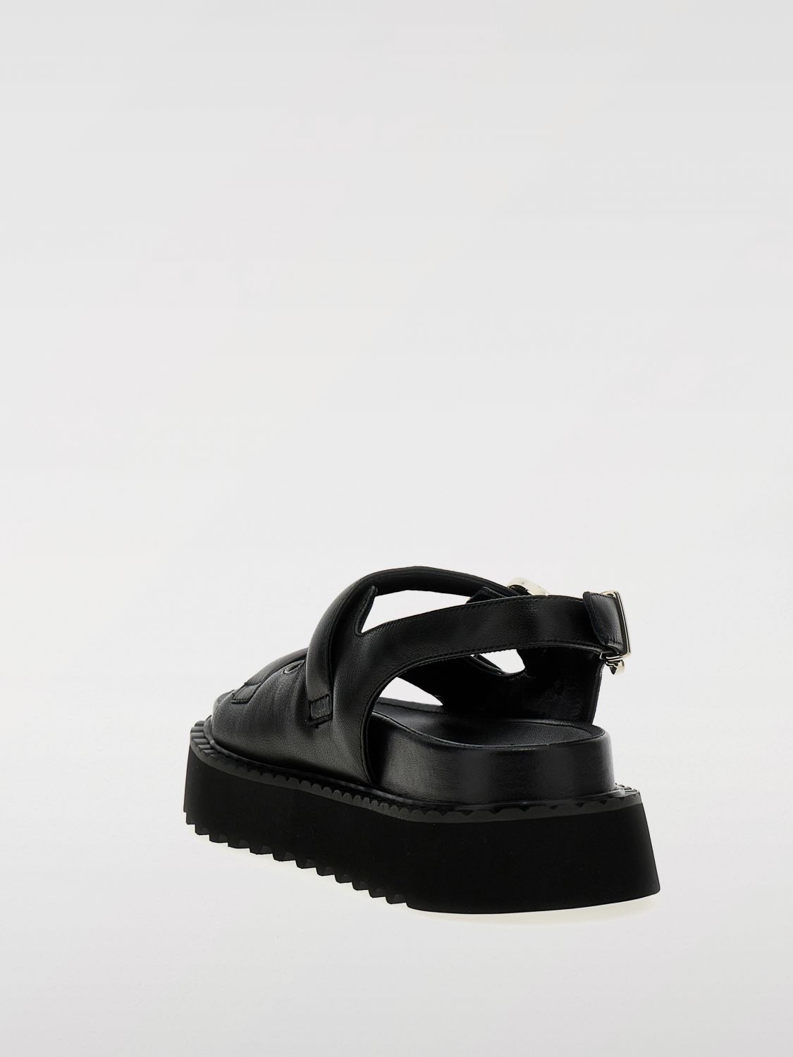 Platform Sandals Buckle Detail