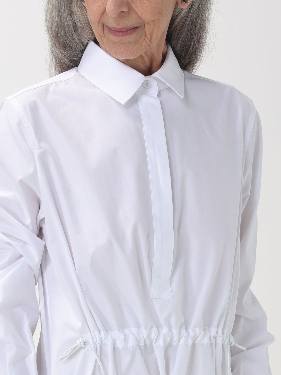 Shirt Dress with Drawstring Waist