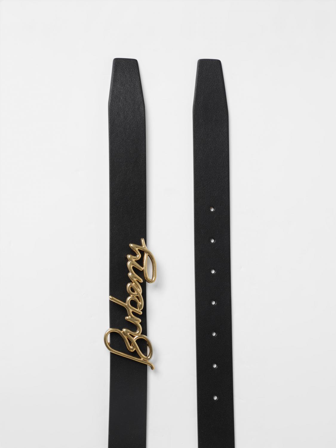 Signature Buckle Leather Belt