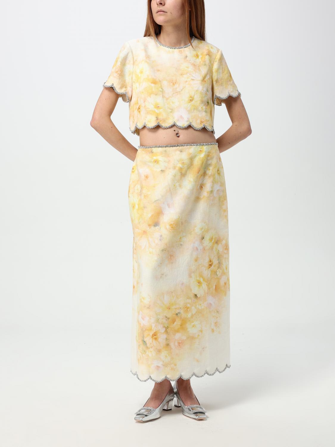 Floral Print Scalloped Hem Top