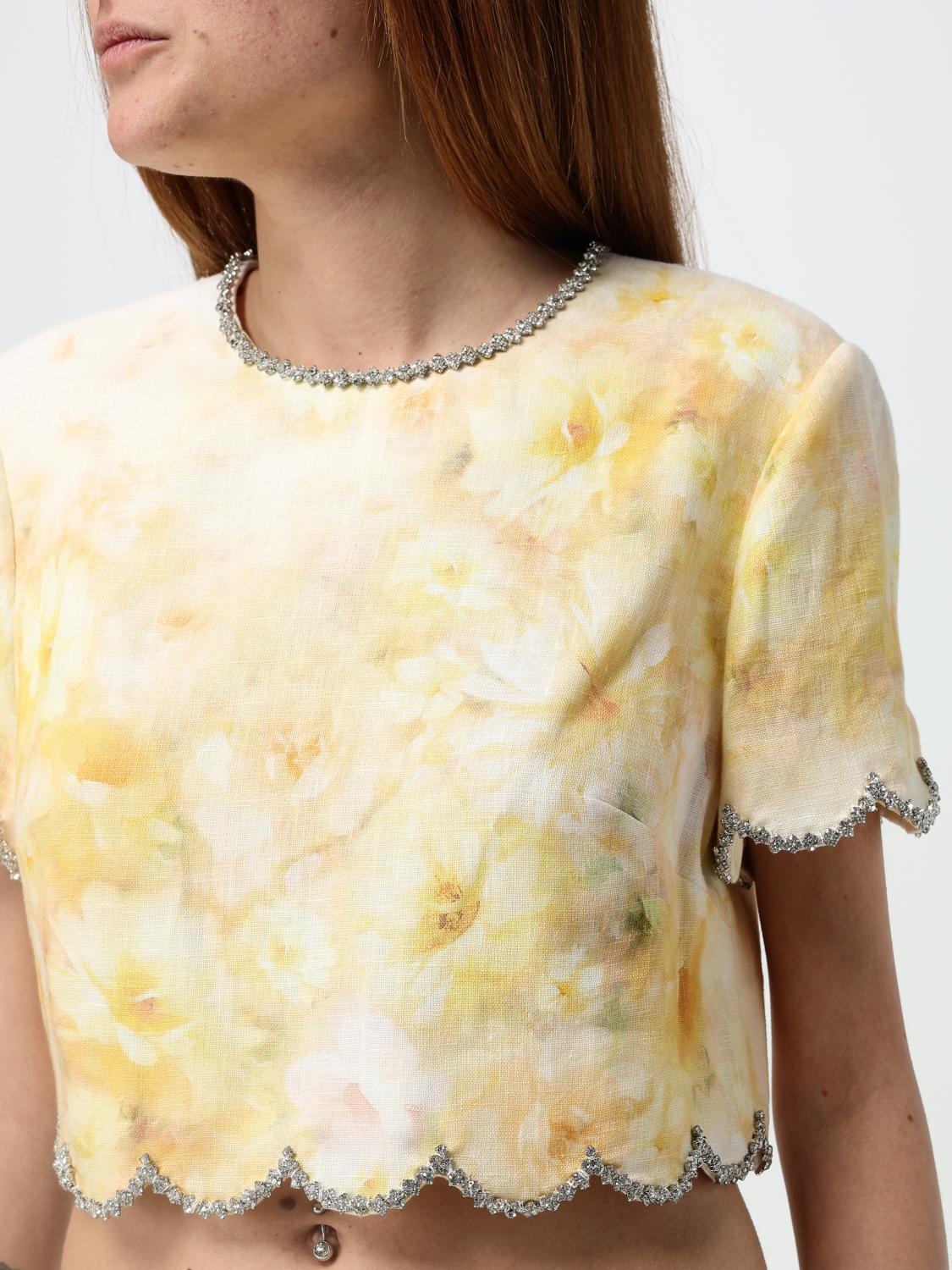Floral Print Scalloped Hem Top