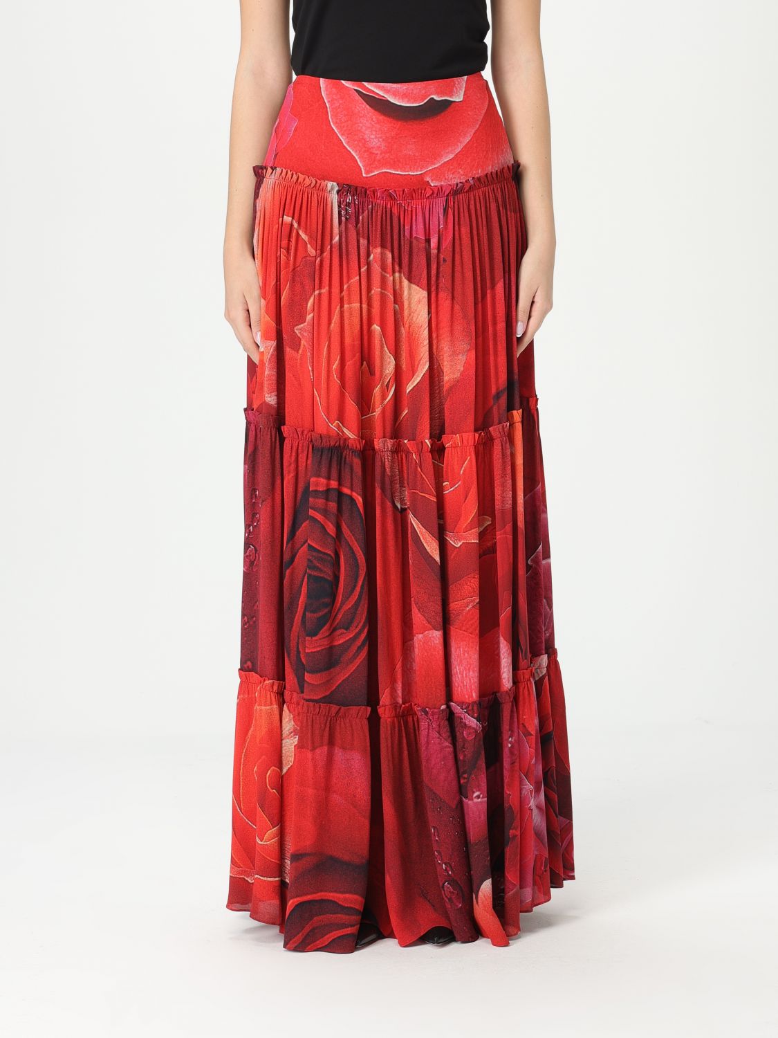 Elegant High-Waisted Midi Skirt