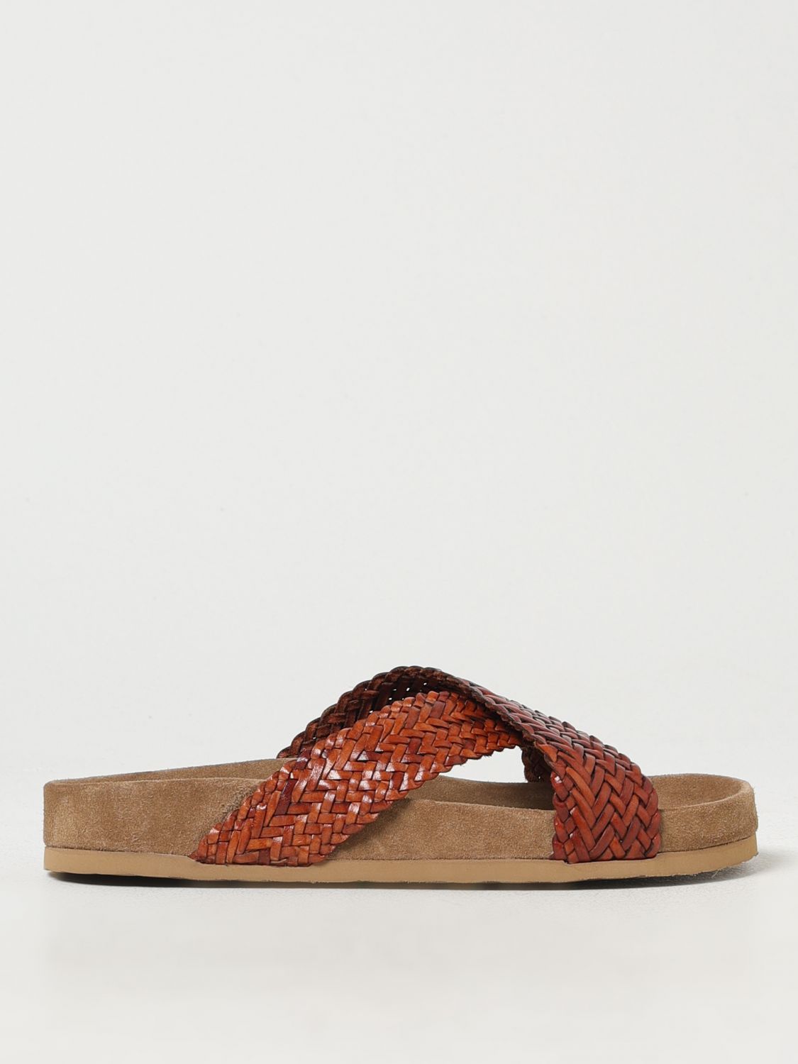 Flat Woven Leather Sandals